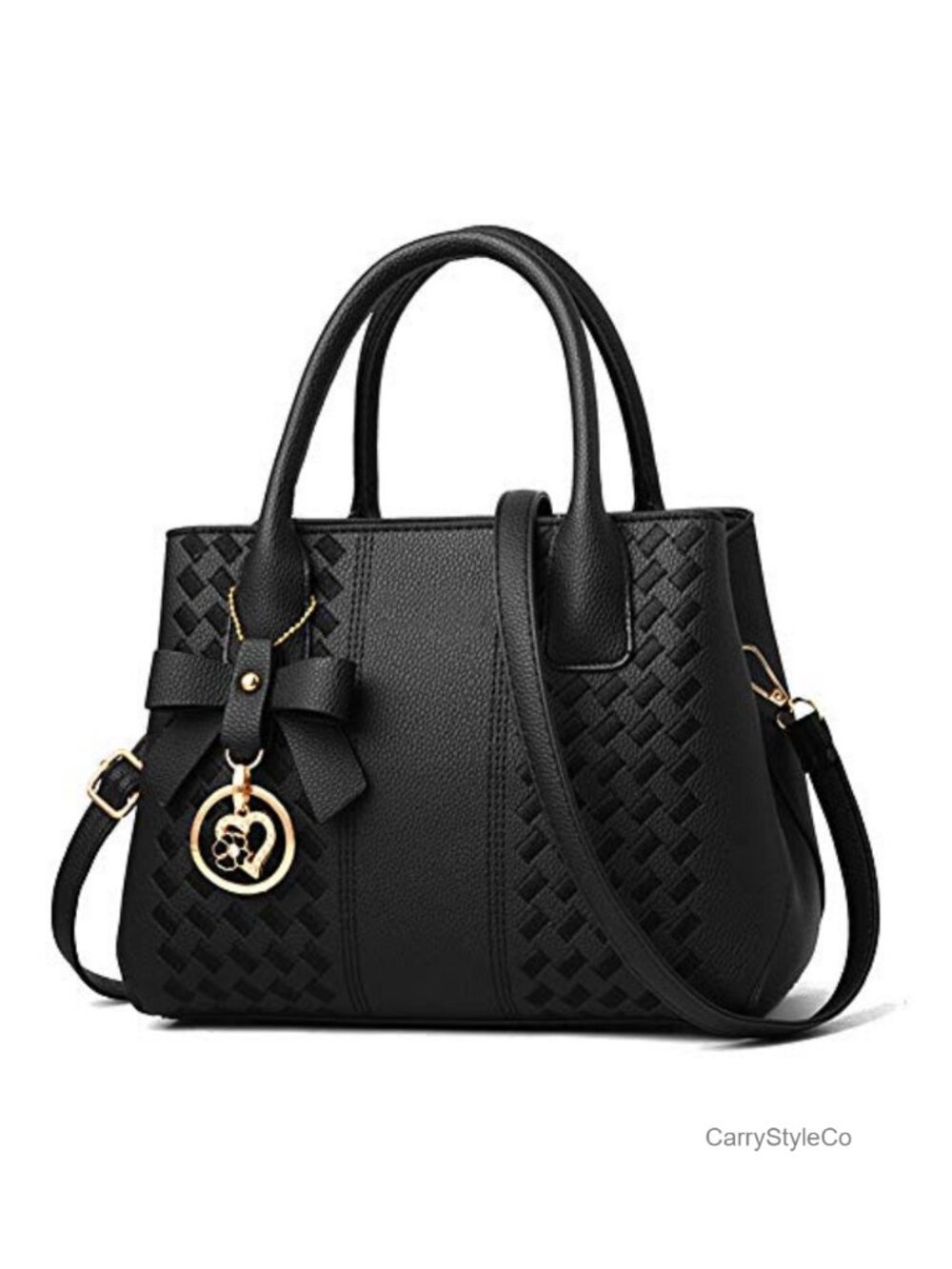 Women's PU Leather Satchel Handbag Top Handle Shoulder Tote Purse